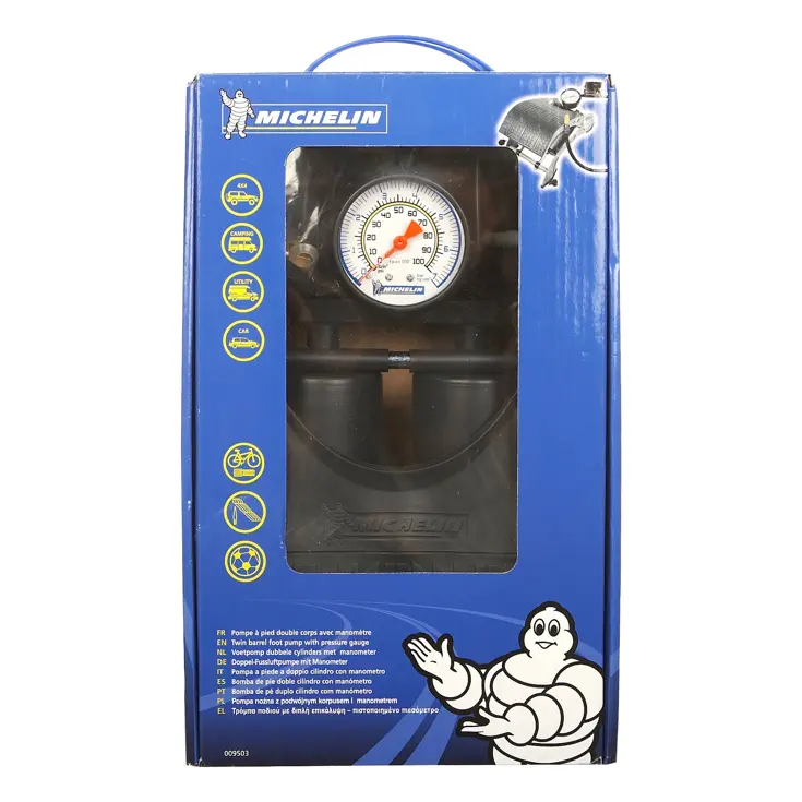 Michelin Voetpomp Dubbele Cilinder