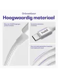 Flex USB-A naar USB-C Kabel 1M Wit