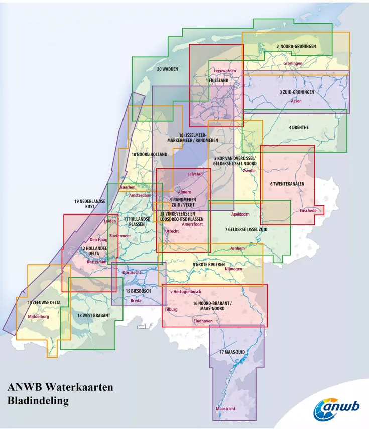 ANWB Waterkaart 19 - Nederlandse Kust
