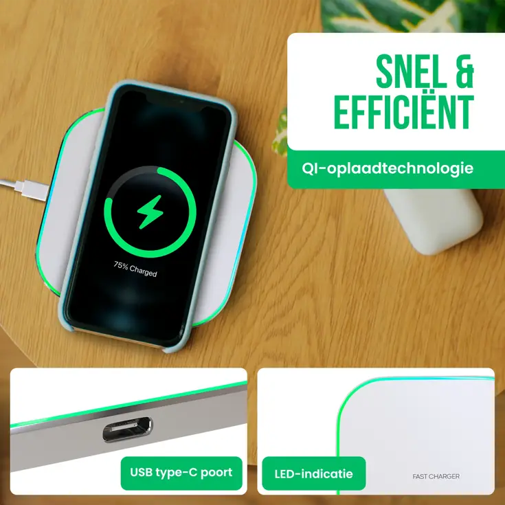 Draadloze Oplader - Wit