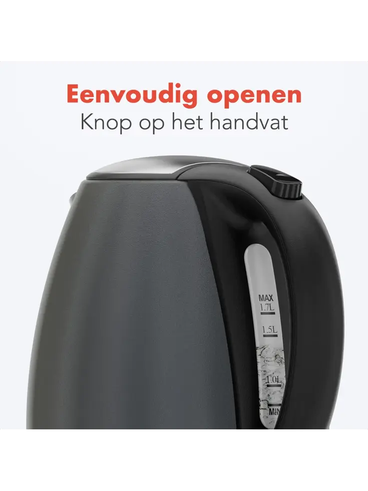 Waterkoker – 1,7L – Titanium Grijs/RVS
