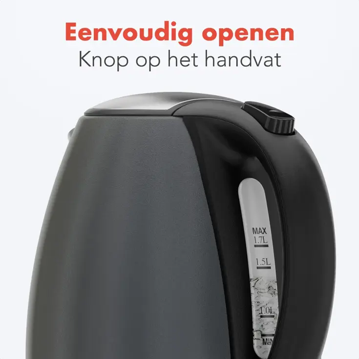 Waterkoker – 1,7L – Titanium Grijs/RVS