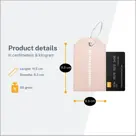 Bagagelabel – 4 stuks – Leer – Roze