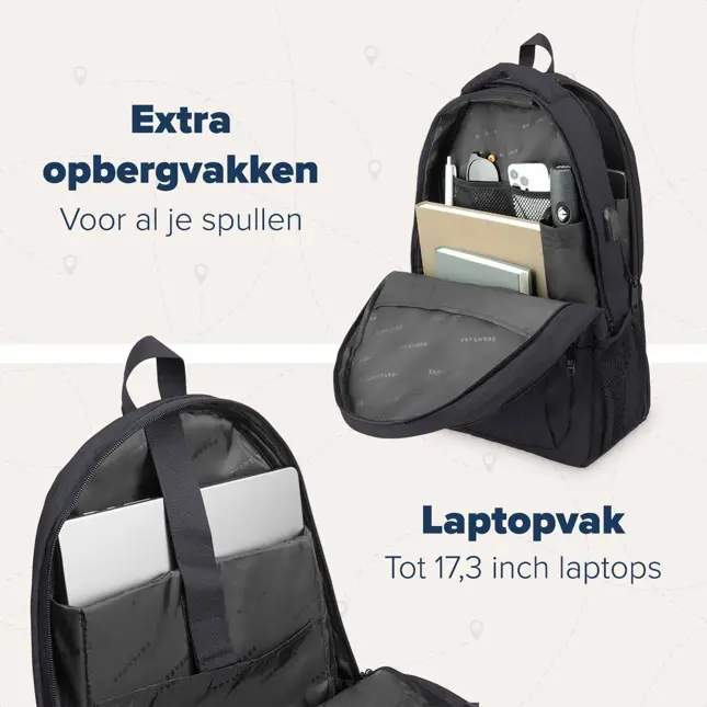 TRVLMORE Rugtas - 36L - 17,3 Inch