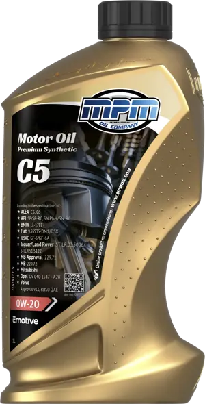 motorolie 0w20 c5 premium synthetic | 1 liter