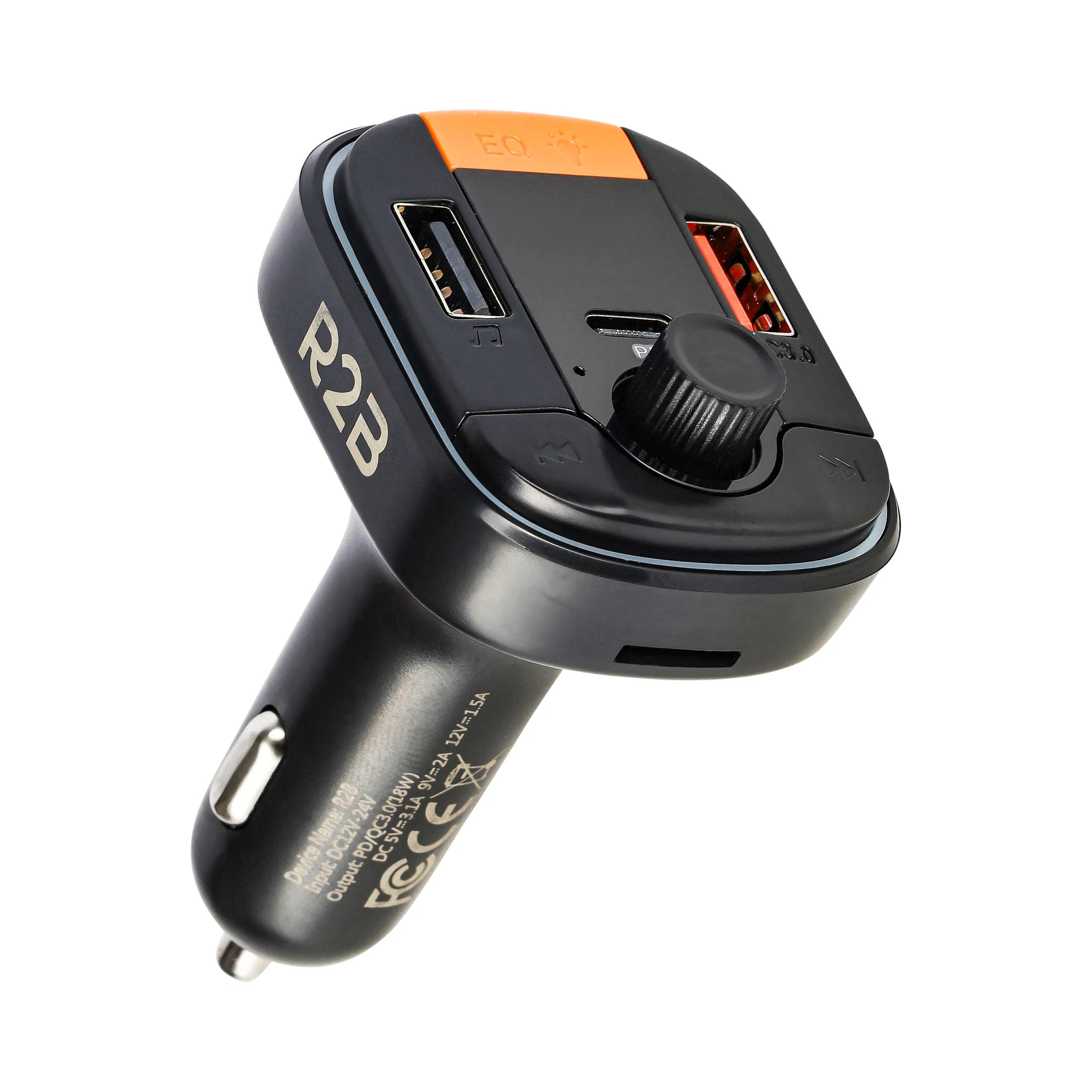 R2B  Bluetooth FM Transmitter Auto  Carkit  Zwart