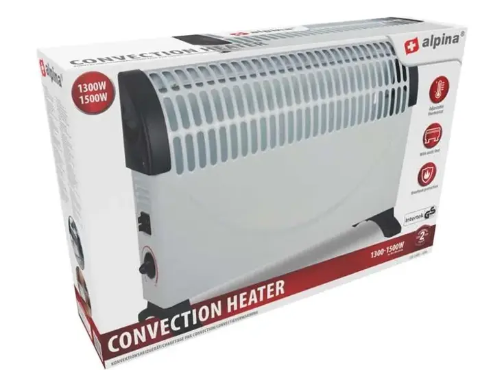 Convectorkachel - 1500W - 50 × 18 × 33 cm