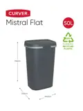 Curver Mistral Flat Prullenbak - 50L