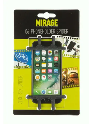 Mirage fiets telefoonhouder Siliconen Zwart