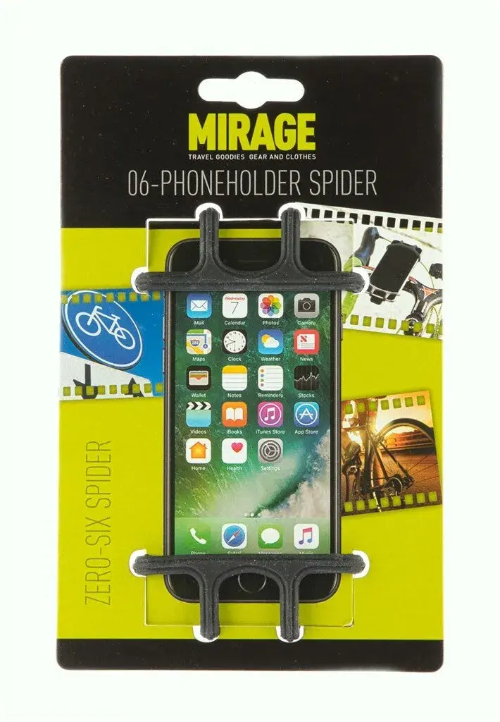 Mirage fiets telefoonhouder Siliconen Zwart