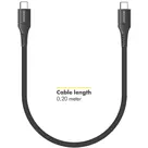 Accezz USB-C naar USB-C kabel 0,2 meter