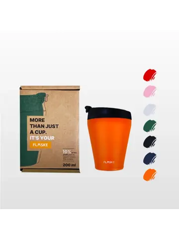 FLASKE 200ML  RVS Koffiebeker to Go