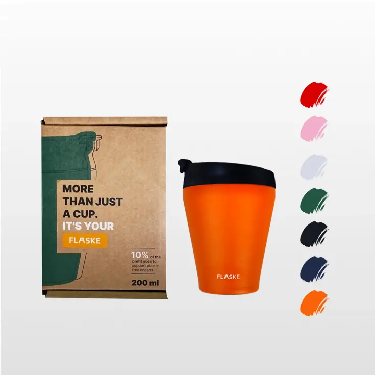 FLASKE 200ML  RVS Koffiebeker to Go