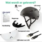 GO-OFF PILOT fietshelm met regencap