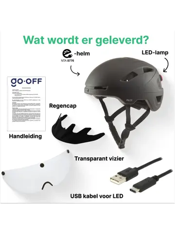 PILOT fietshelm met regencap