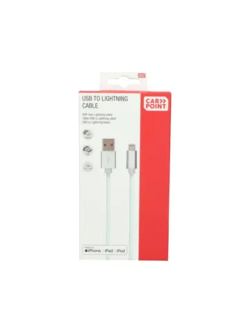 Carpoint USB-A>Lightning kabel 1 Meter