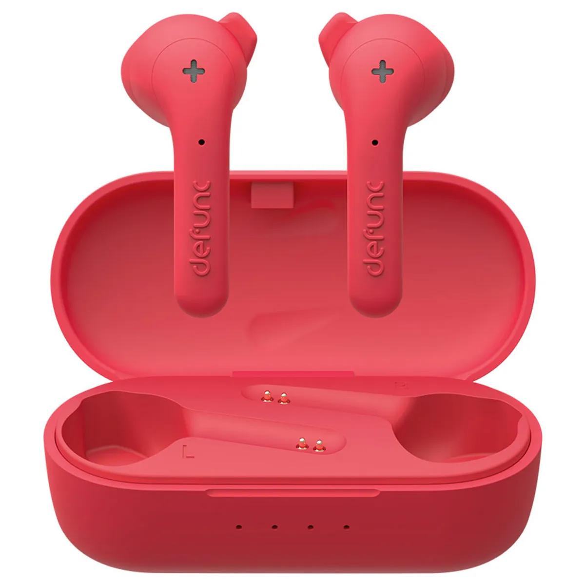 Defunc   Draadloos in-ear bluetooth oortjes  Rood