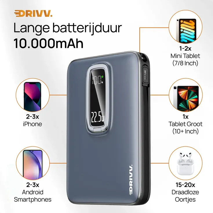 Magnetische Powerbank 10000 mAh