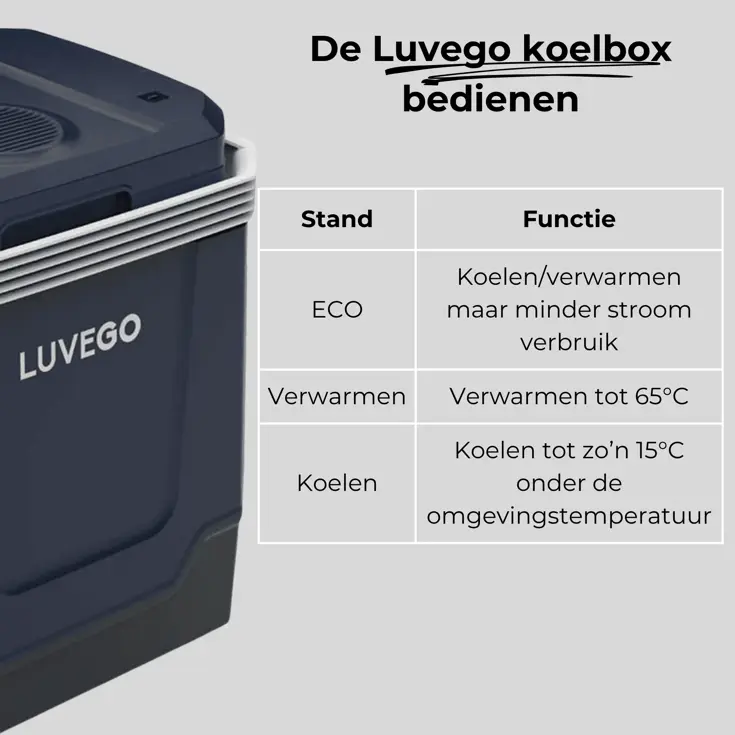 Luvego - Elektrische Koelbox 32L - Met Bluetooth