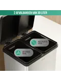 Avalo Prullenbak 2x30L - RVS