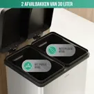 Avalo Prullenbak 2x30L - RVS