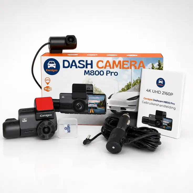 3CH Dashcam - WiFi GPS 4K 64GB - M800 Pro Dashcam