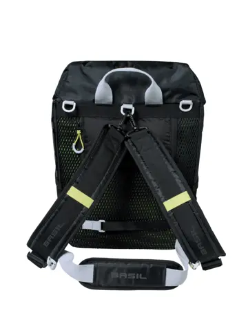Basil rugtas Miles daypack black lime 17L