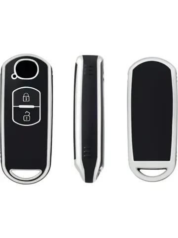 TPU Sleutelhoesje voor Mazda zwart,zilver A2