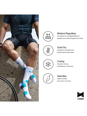 9 paar - Quarter - Fietssokken