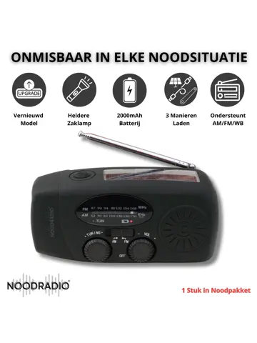 Noodpakket L met Powerbank-Noodradio-Waterfilter