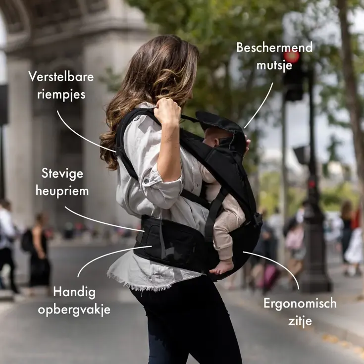 Pack Luxe draagzak + Opbergvakjes - Ergonomisch