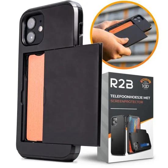 R2B  iPhone 11 Hoesje met pasjeshouder  Zwart main product image