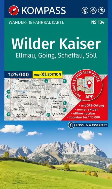 Wandelkaart WK134 Wilder Kaiser
