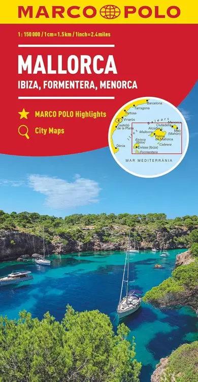 Wegenkaart Mallorca Ibiza 150.000