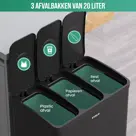 Avalo Prullenbak 3x20L - RVS