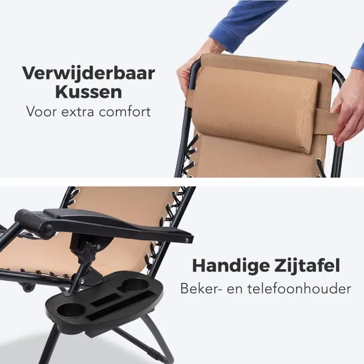 LifeGoods Opvouwbare Tuinstoelen
