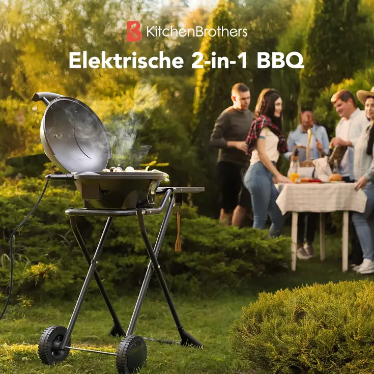 KitchenBrothers Elektrische BBQ – 2400W