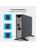 Convectorkachel – 2000W – Zwart