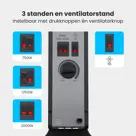 Convectorkachel – 2000W – Zwart