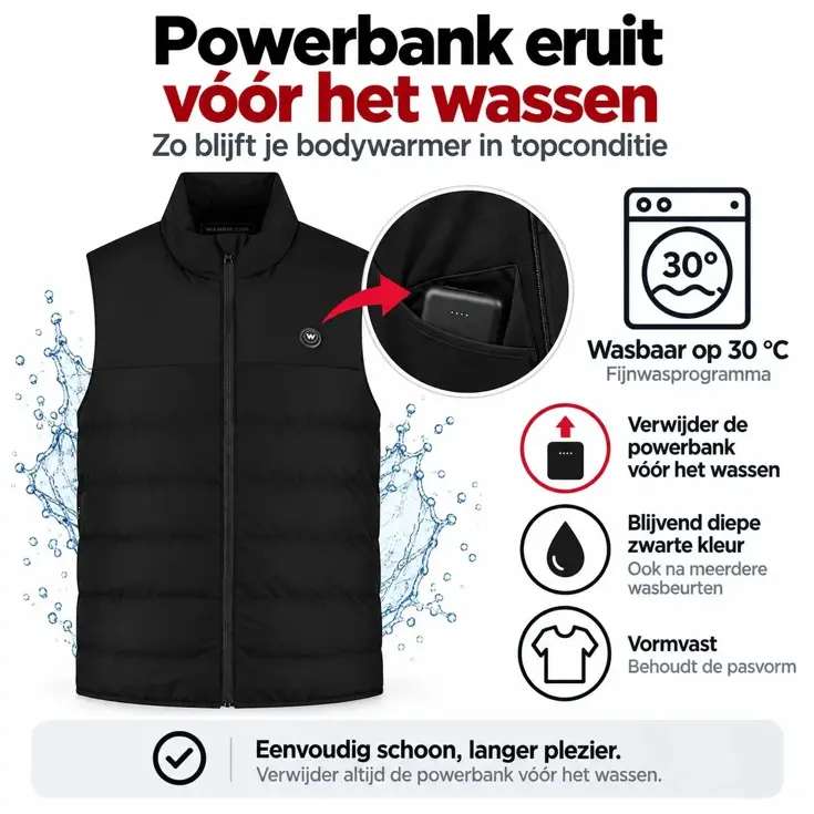 Infrarood Verwarmde Bodywarmer- Heren