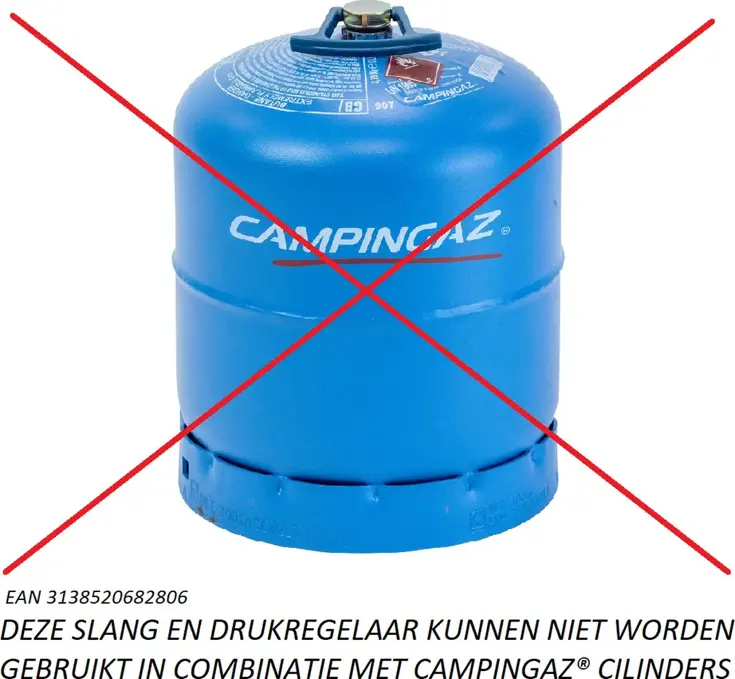 Gasdrukregelaar met slang