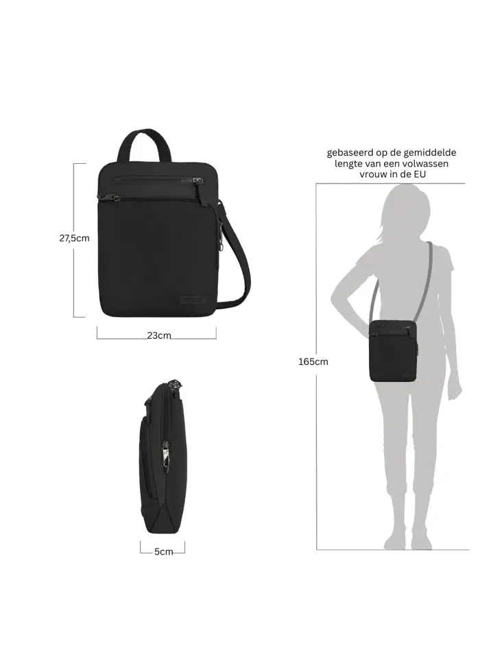 Metro Anti-Diefstal S Crossbody Tas
