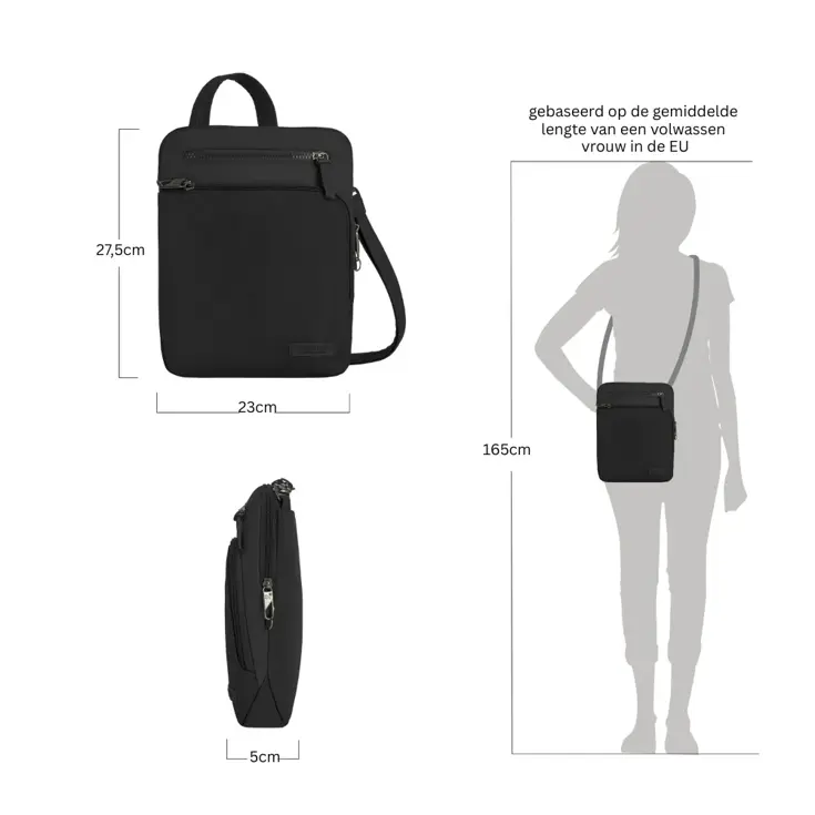 Metro Anti-Diefstal S Crossbody Tas