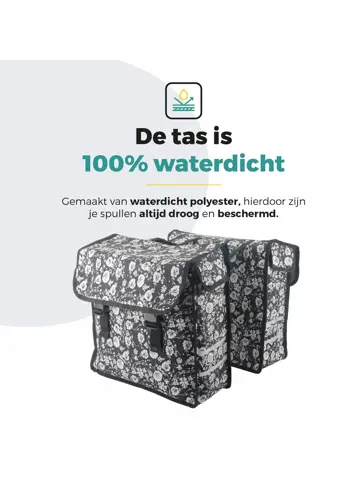 Voltano Dubbele Fietstas Floral Elegance