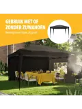 Partytent 3.6x3.6m - PT-7807 - Easy Up - Antraciet