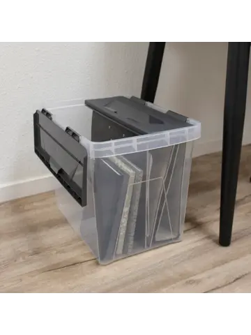 Onyx opbergbox transparant 25L- 3 delig