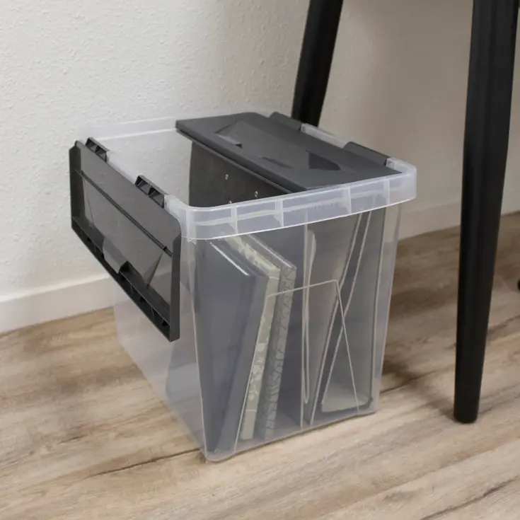 Onyx opbergbox transparant 25L- 3 delig