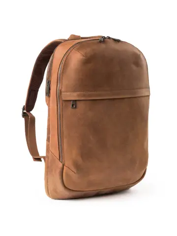 Accezz Leren Laptop rugtas