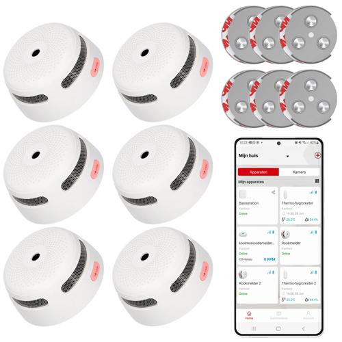 XS01-WX Slimme rookmelder en magneet 6-pack