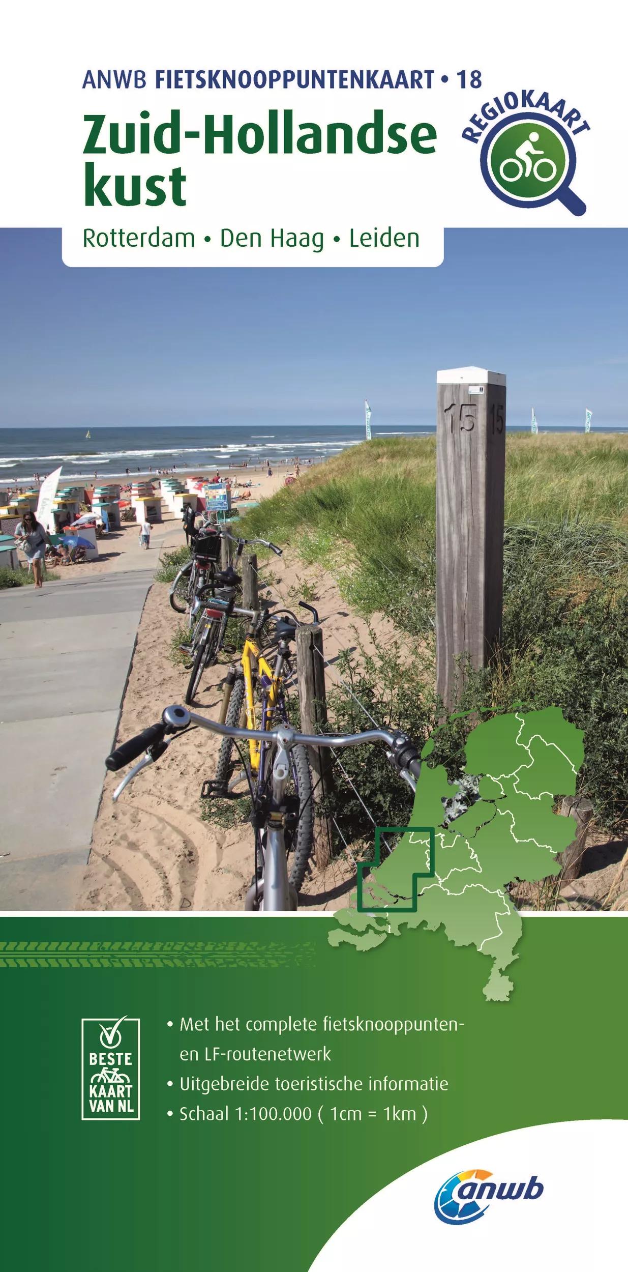 ANWB Fietskaart   Knooppuntenkaart 18 Zuid-Hollandse Kust main product image